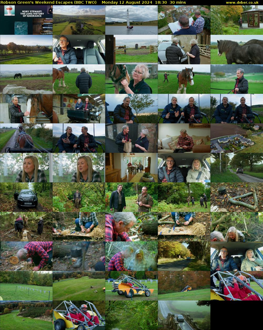 Robson Green's Weekend Escapes (BBC TWO) Monday 12 August 2024 18:30 - 19:00