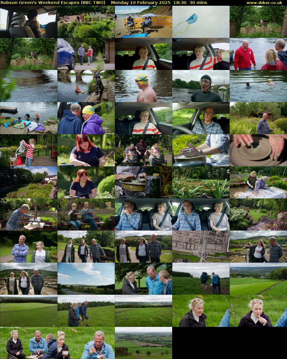 Robson Green's Weekend Escapes (BBC TWO) Monday 10 February 2025 18:30 - 19:00