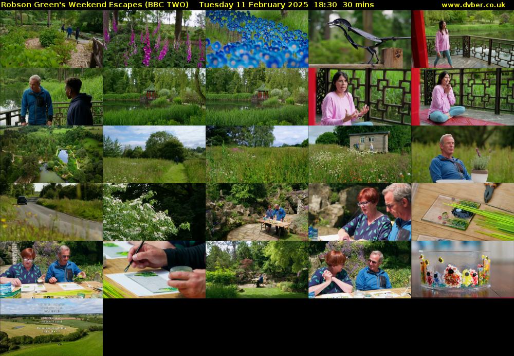 Robson Green's Weekend Escapes (BBC TWO) Tuesday 11 February 2025 18:30 - 19:00