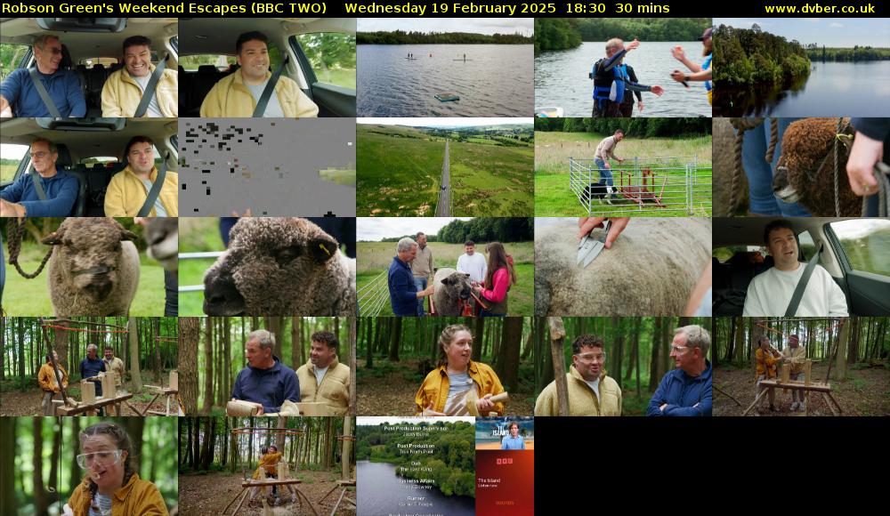 Robson Green's Weekend Escapes (BBC TWO) Wednesday 19 February 2025 18:30 - 19:00
