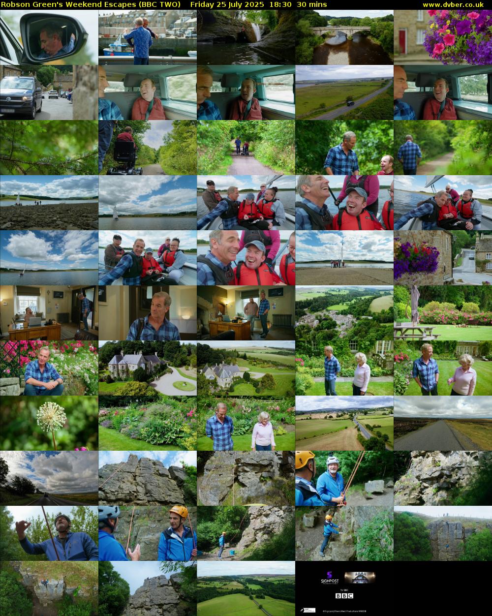 Robson Green's Weekend Escapes (BBC TWO) Friday 25 July 2025 18:30 - 19:00