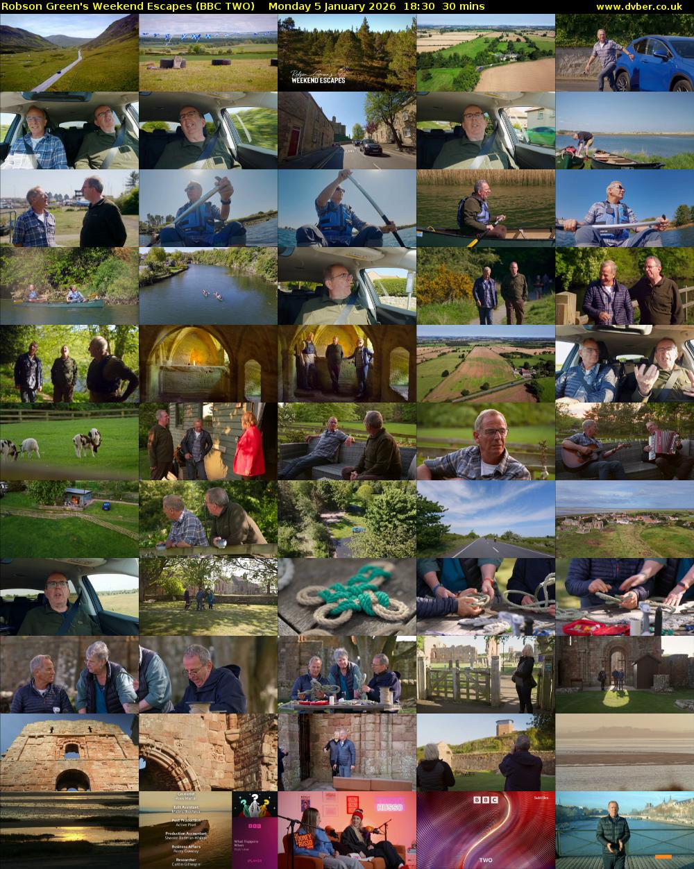 Robson Green's Weekend Escapes (BBC TWO) Monday 5 January 2026 18:30 - 19:00