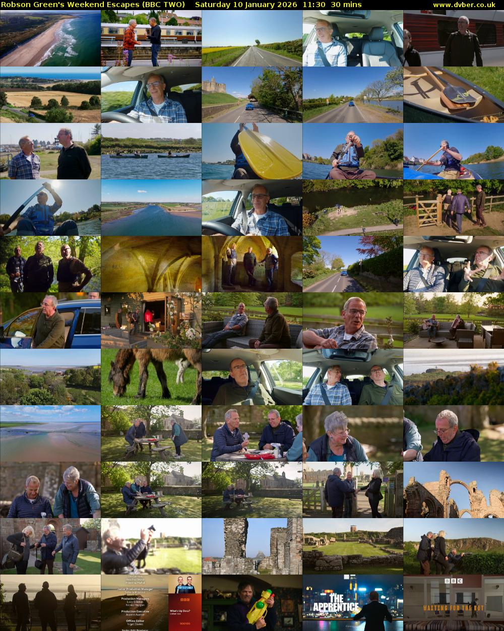 Robson Green's Weekend Escapes (BBC TWO) Saturday 10 January 2026 11:30 - 12:00