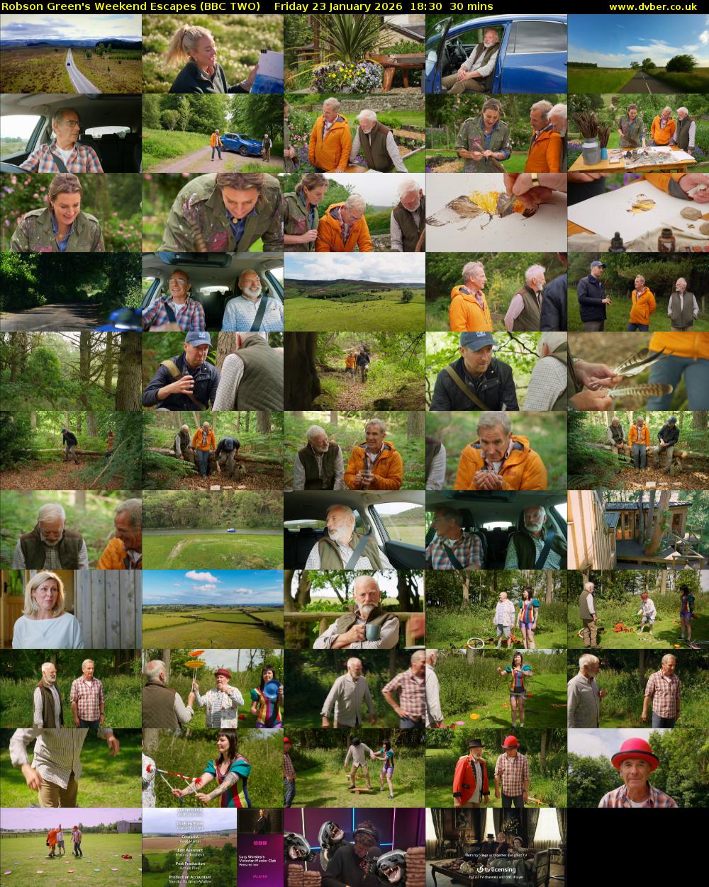 Robson Green's Weekend Escapes (BBC TWO) Friday 23 January 2026 18:30 - 19:00