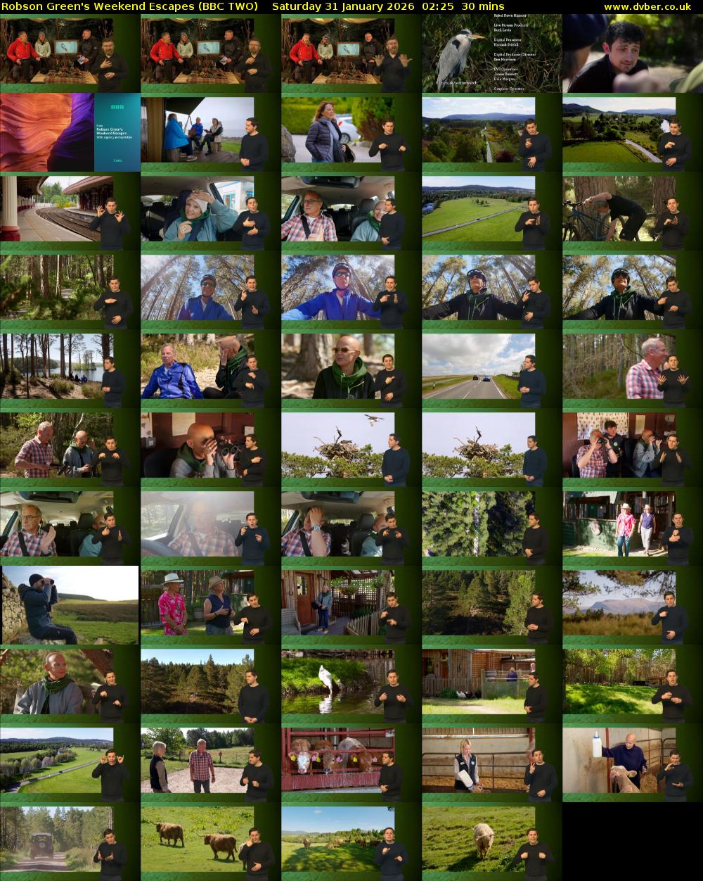 Robson Green's Weekend Escapes (BBC TWO) Saturday 31 January 2026 02:25 - 02:55