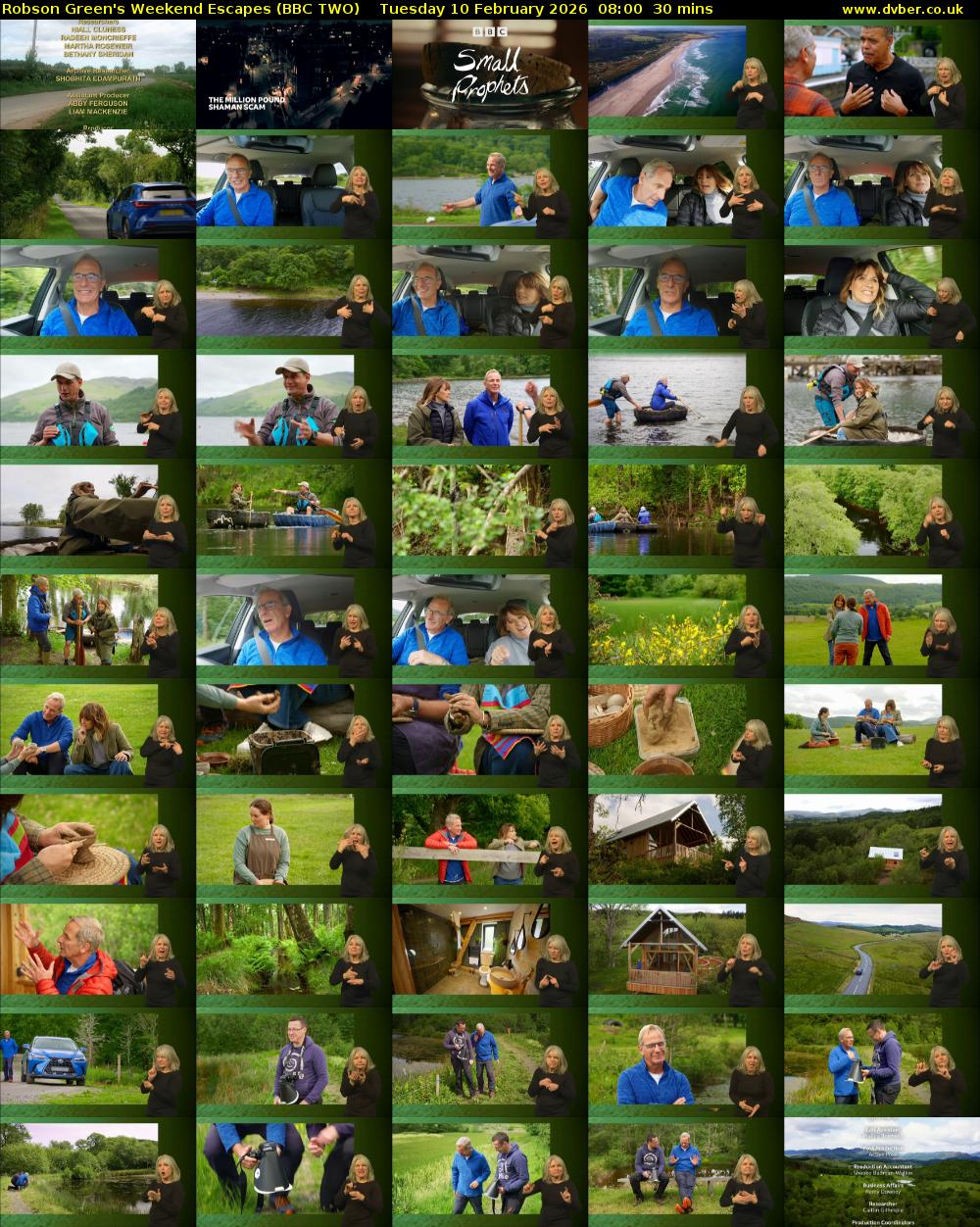 Robson Green's Weekend Escapes (BBC TWO) Tuesday 10 February 2026 08:00 - 08:30