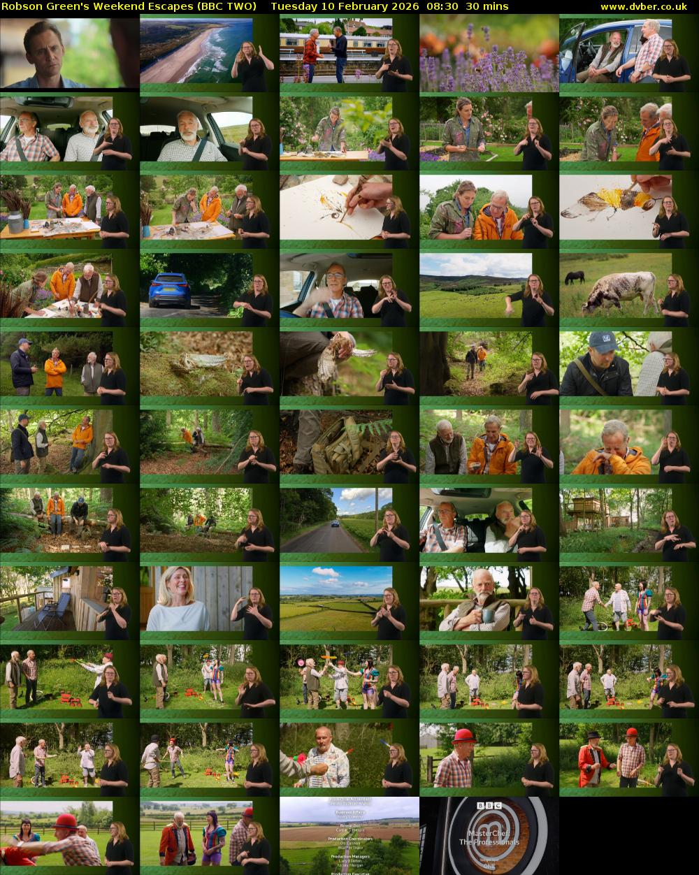 Robson Green's Weekend Escapes (BBC TWO) Tuesday 10 February 2026 08:30 - 09:00