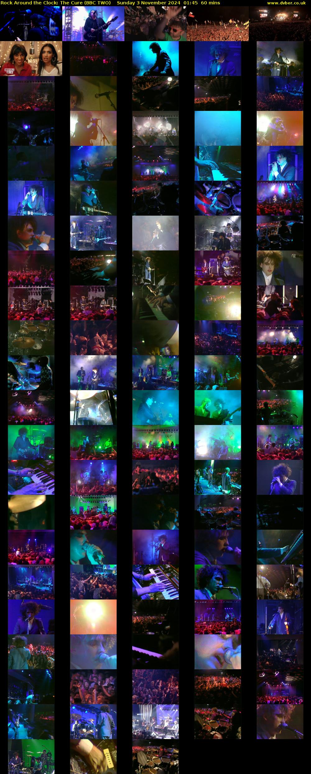 Rock Around the Clock: The Cure (BBC TWO) Sunday 3 November 2024 01:45 - 02:45