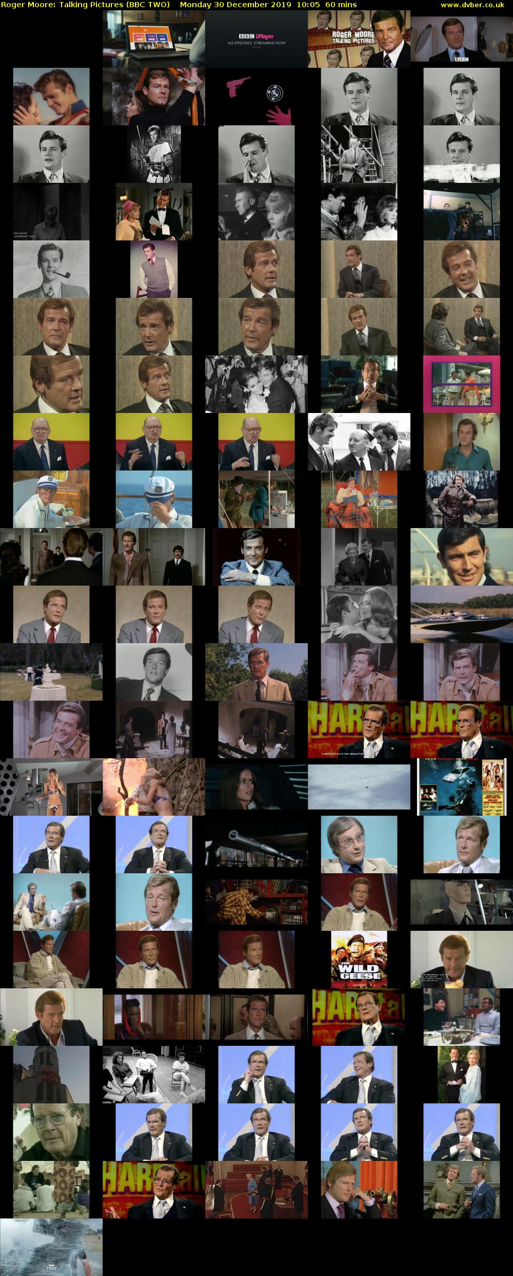 Roger Moore: Talking Pictures (BBC TWO) Monday 30 December 2019 10:05 - 11:05