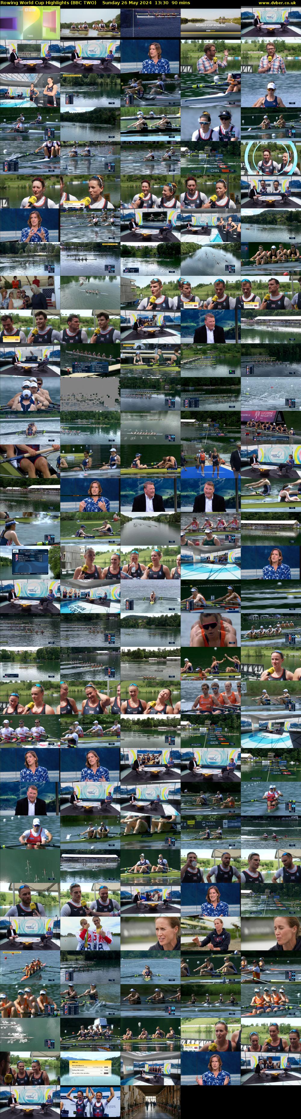 Rowing World Cup Highlights (BBC TWO) Sunday 26 May 2024 13:30 - 15:00