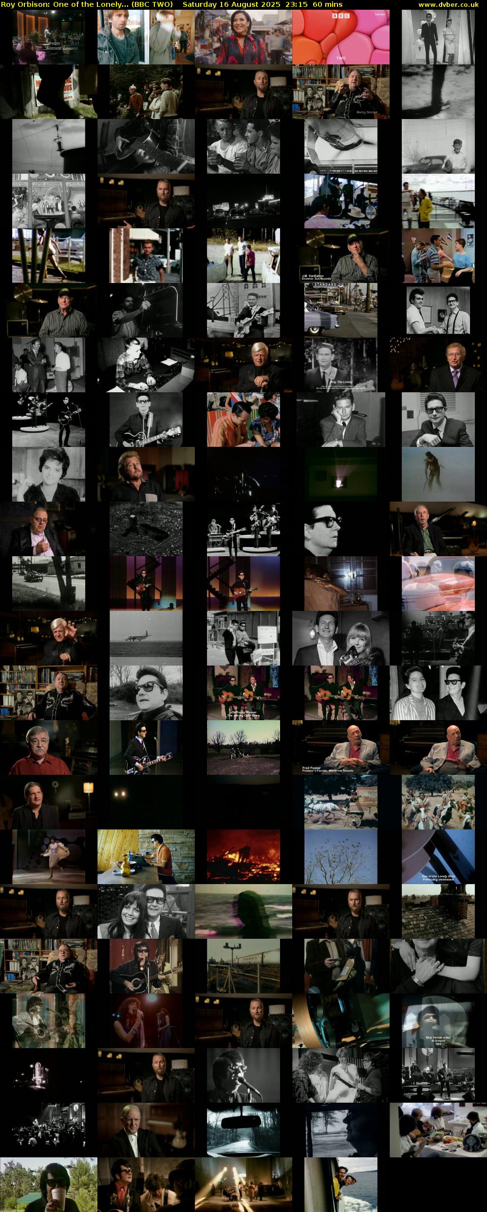 Roy Orbison: One of the Lonely... (BBC TWO) Saturday 16 August 2025 23:15 - 00:15