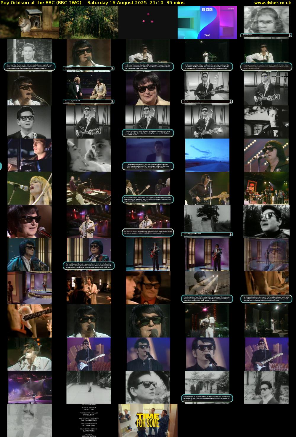 Roy Orbison at the BBC (BBC TWO) Saturday 16 August 2025 21:10 - 21:45