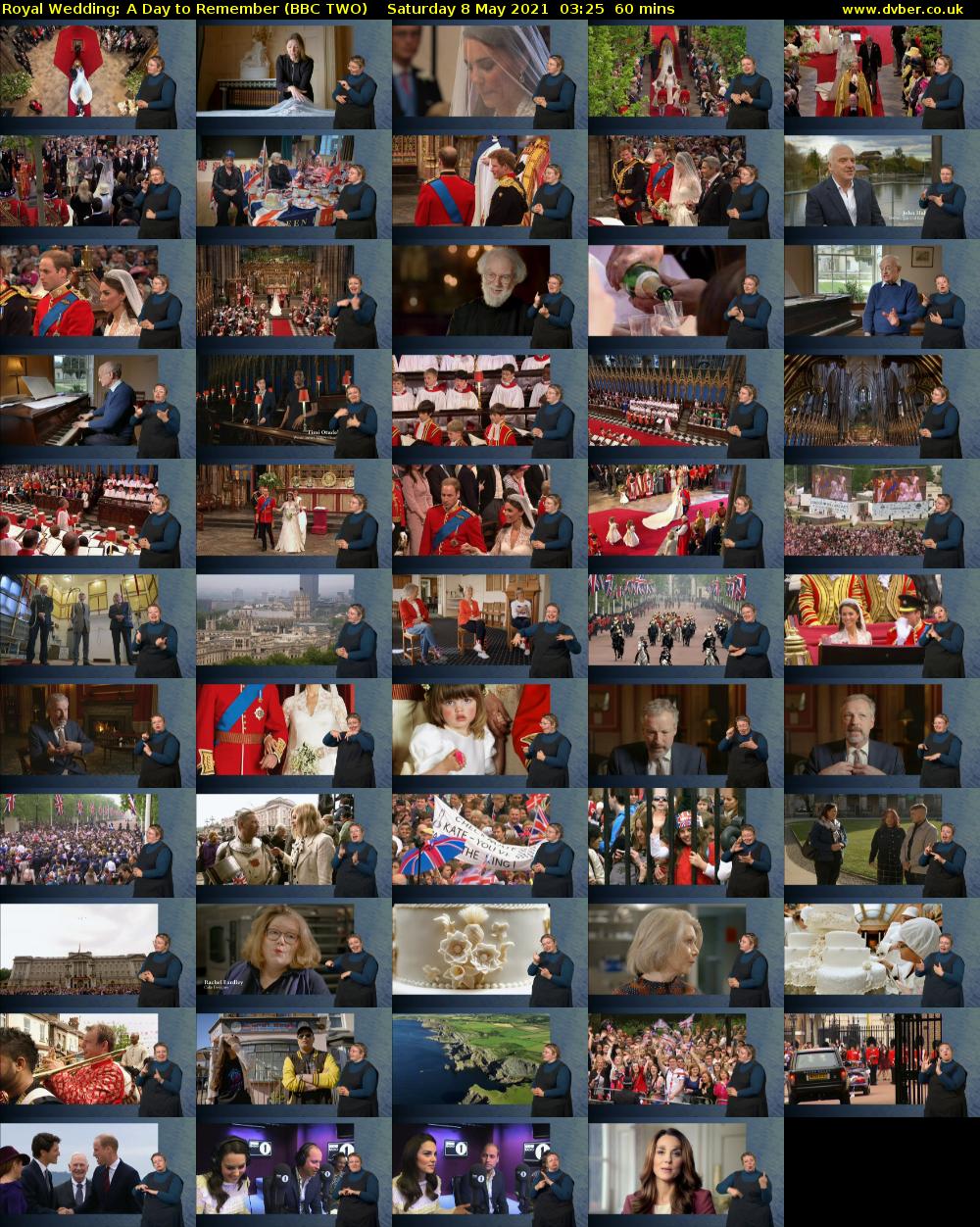 Royal Wedding: A Day to Remember (BBC TWO) Saturday 8 May 2021 03:25 - 04:25