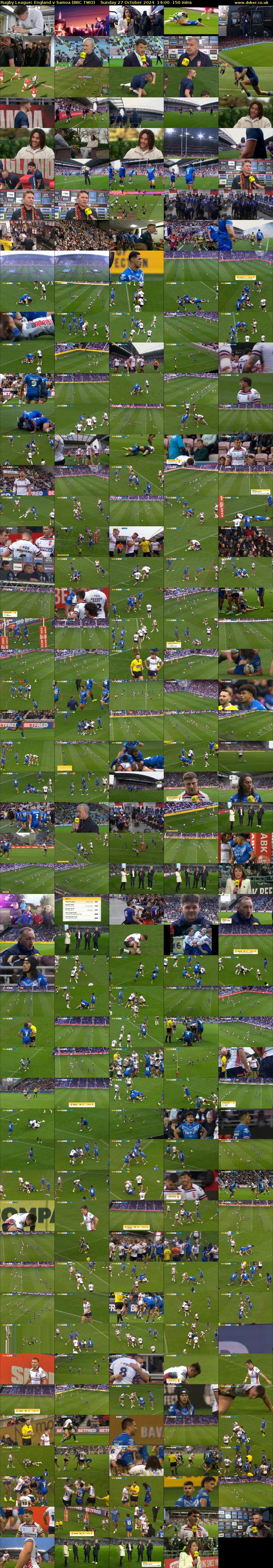 Rugby League: England v Samoa (BBC TWO) Sunday 27 October 2024 14:00 - 16:30