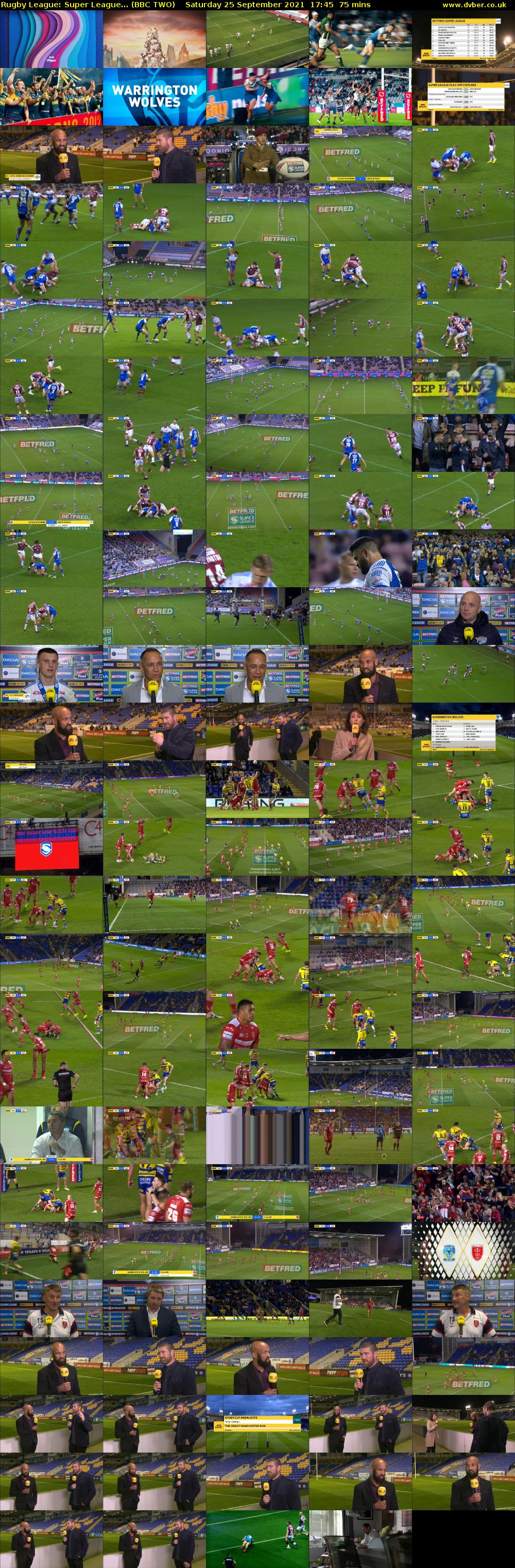Rugby League: Super League... (BBC TWO) Saturday 25 September 2021 17:45 - 19:00