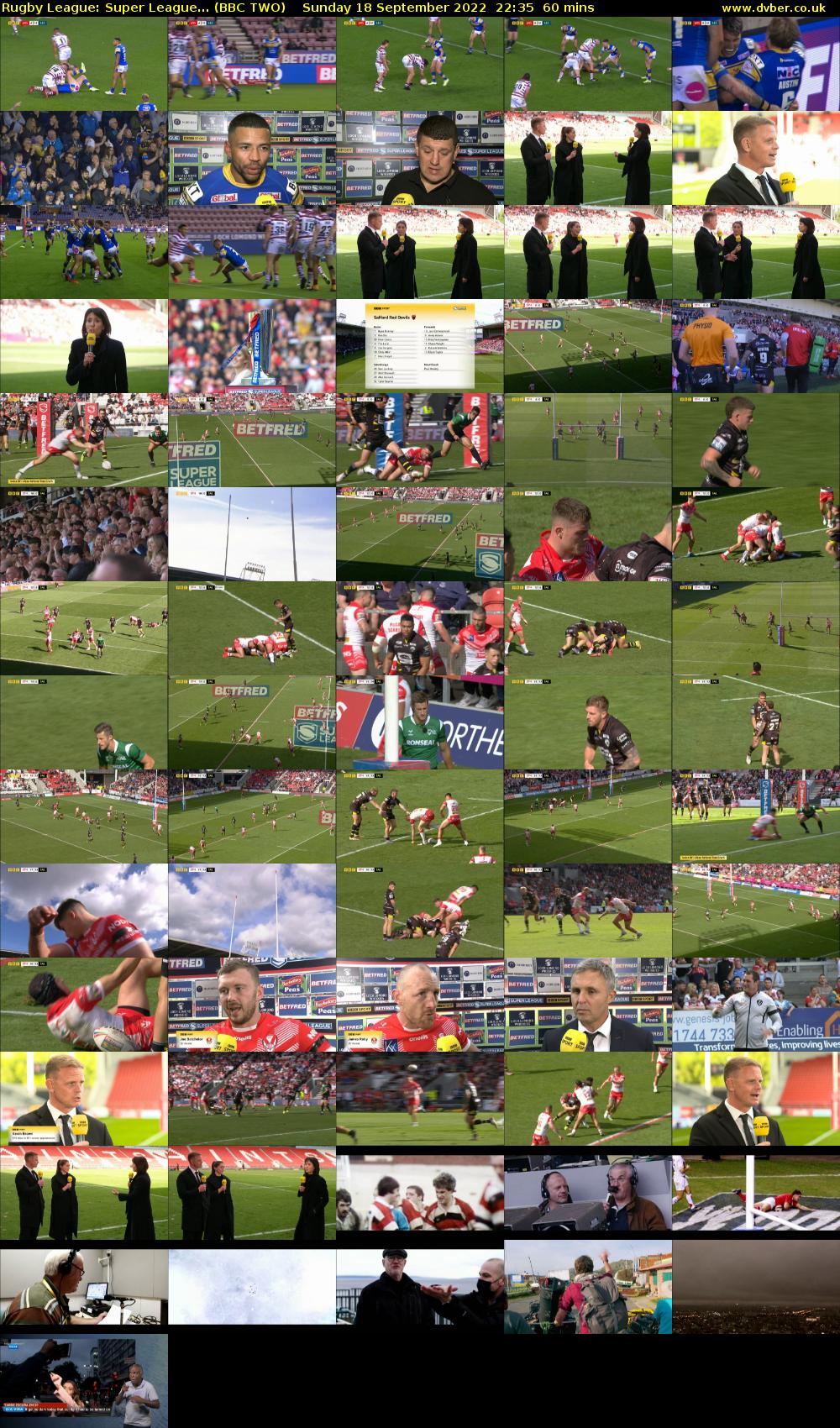 Rugby League: Super League... (BBC TWO) Sunday 18 September 2022 22:35 - 23:35