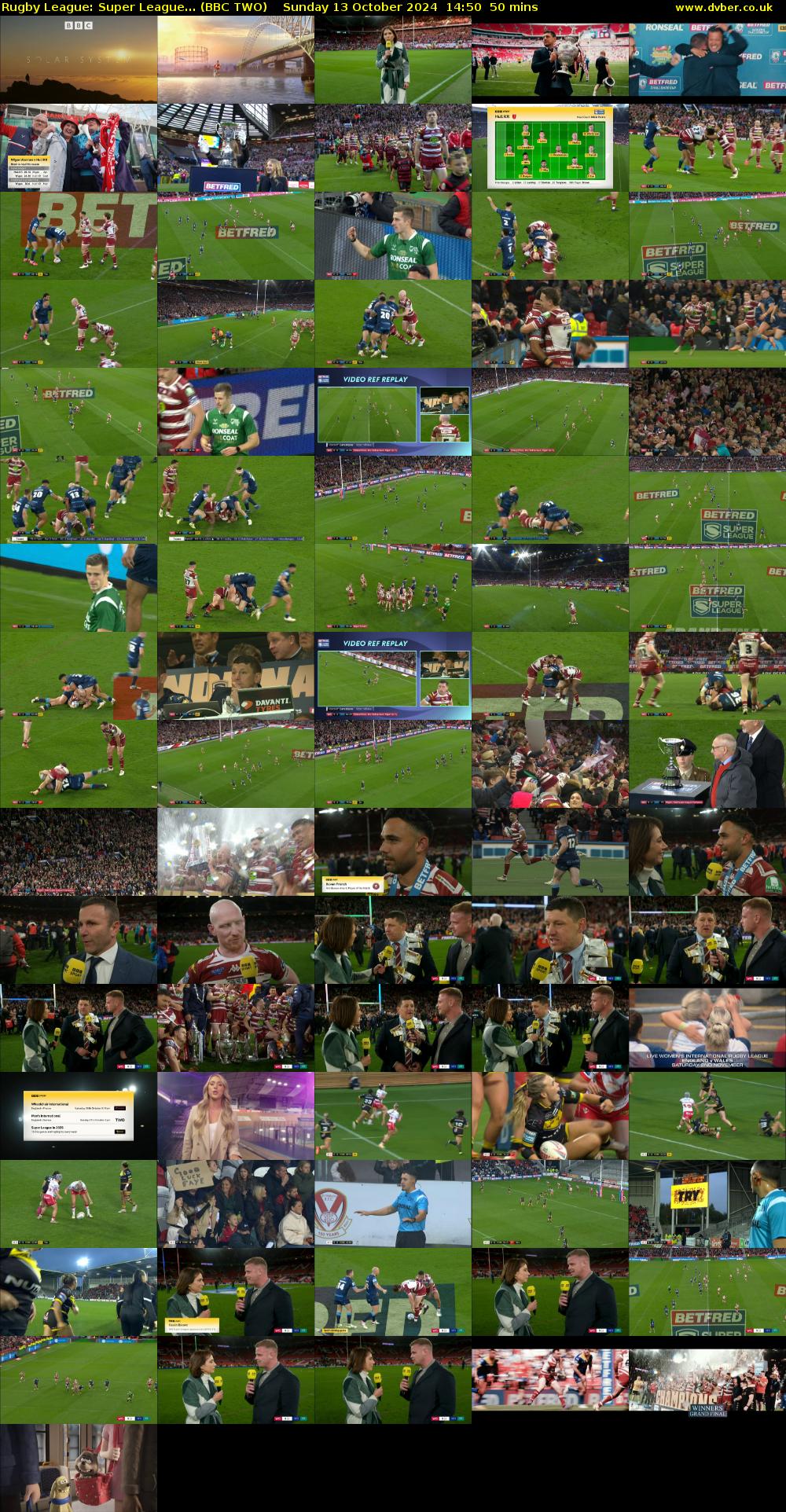 Rugby League: Super League... (BBC TWO) Sunday 13 October 2024 14:50 - 15:40