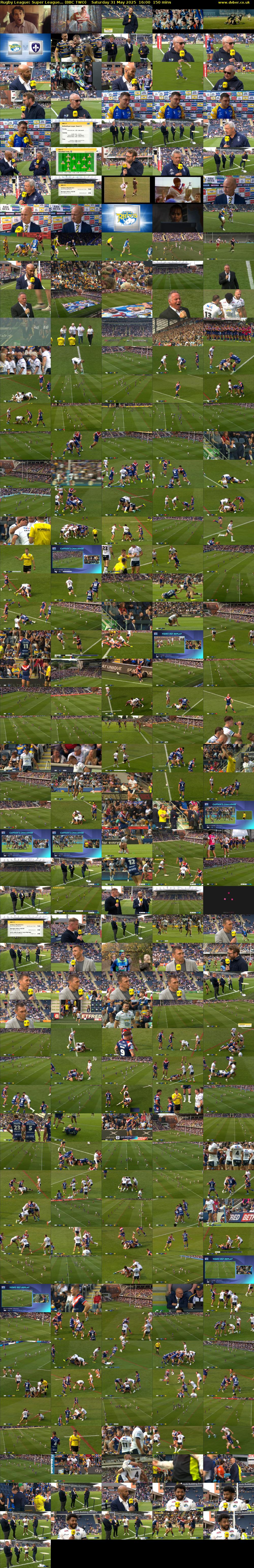 Rugby League: Super League... (BBC TWO) Saturday 31 May 2025 16:00 - 18:30