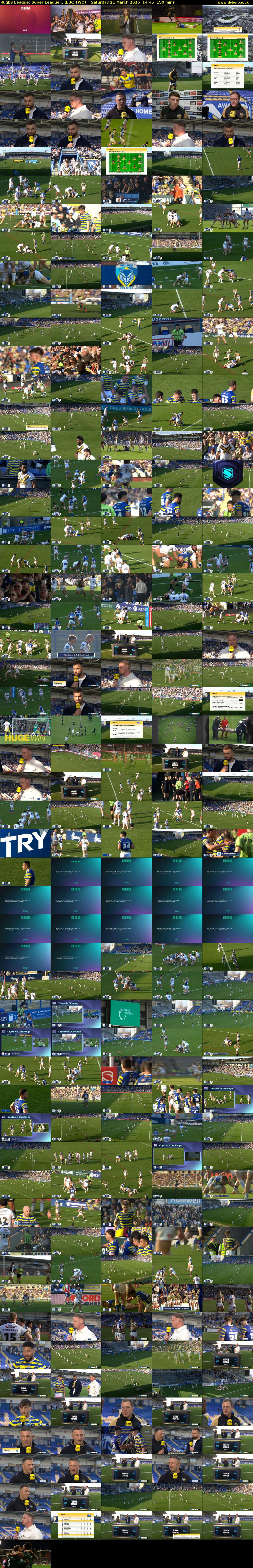 Rugby League: Super League... (BBC TWO) Saturday 21 March 2026 14:45 - 17:15