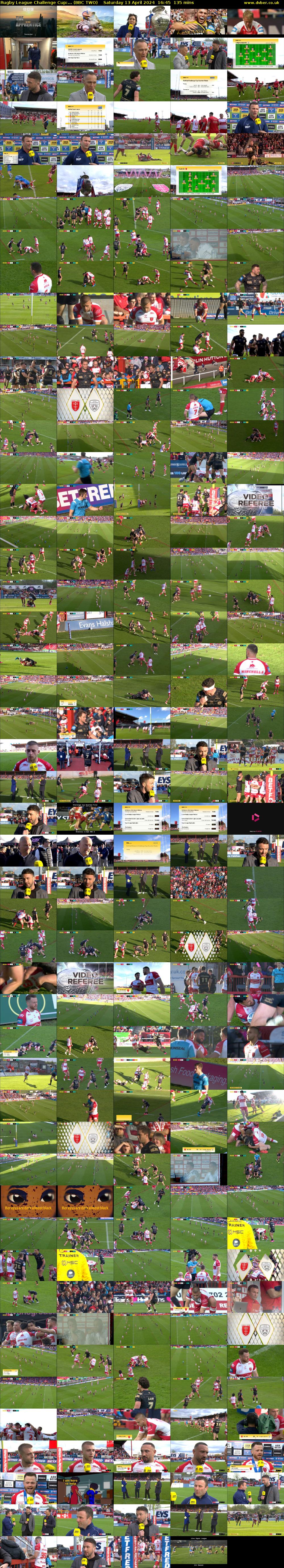 Rugby League Challenge Cup:... (BBC TWO) Saturday 13 April 2024 16:45 - 19:00