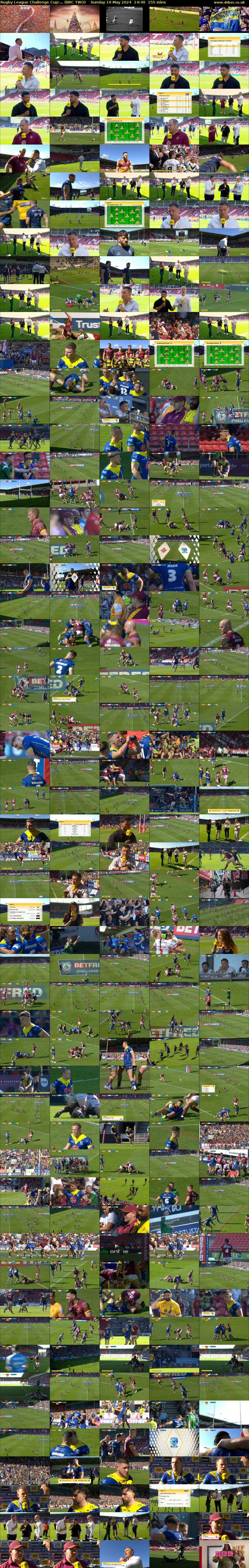 Rugby League Challenge Cup:... (BBC TWO) Sunday 19 May 2024 14:40 - 17:15