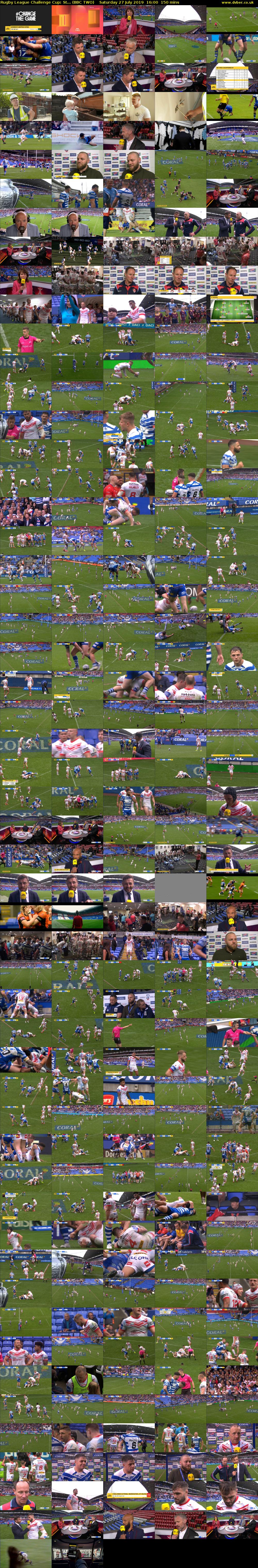 Rugby League Challenge Cup: St... (BBC TWO) Saturday 27 July 2019 16:00 - 18:30