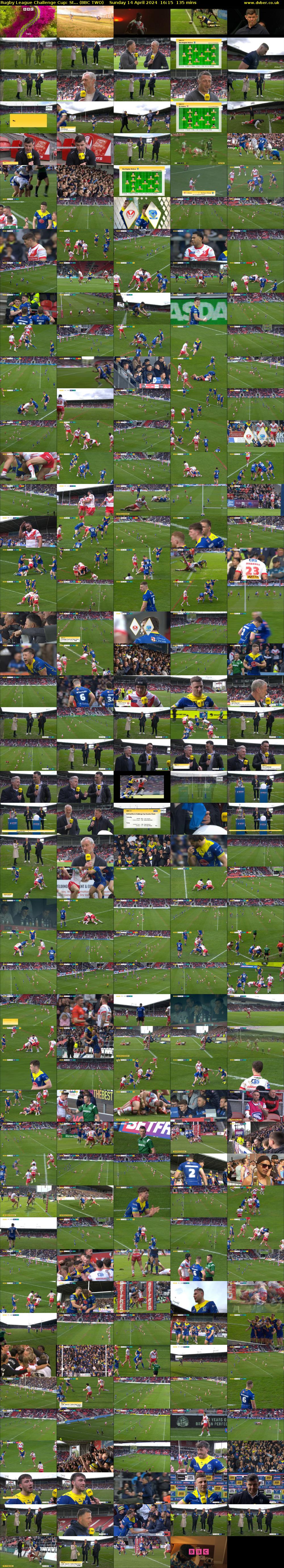 Rugby League Challenge Cup: St... (BBC TWO) Sunday 14 April 2024 16:15 - 18:30