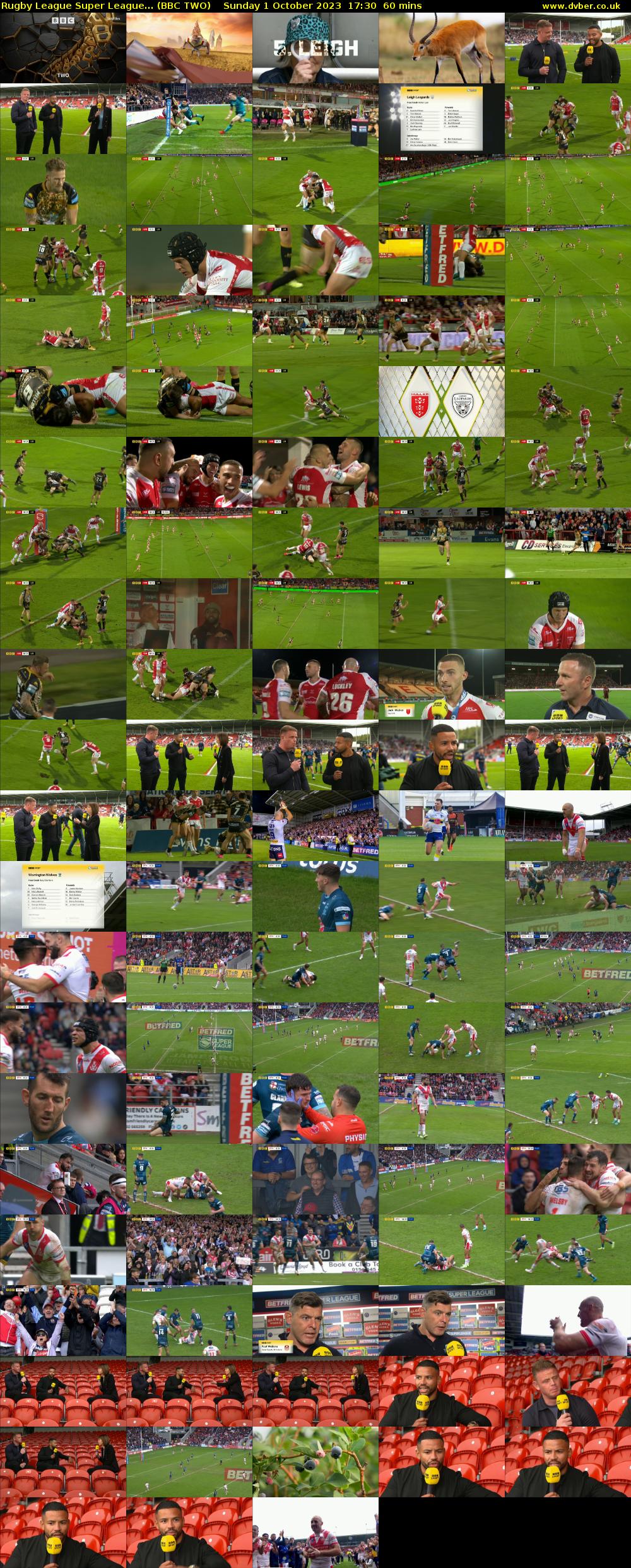 Rugby League Super League... (BBC TWO) Sunday 1 October 2023 17:30 - 18:30
