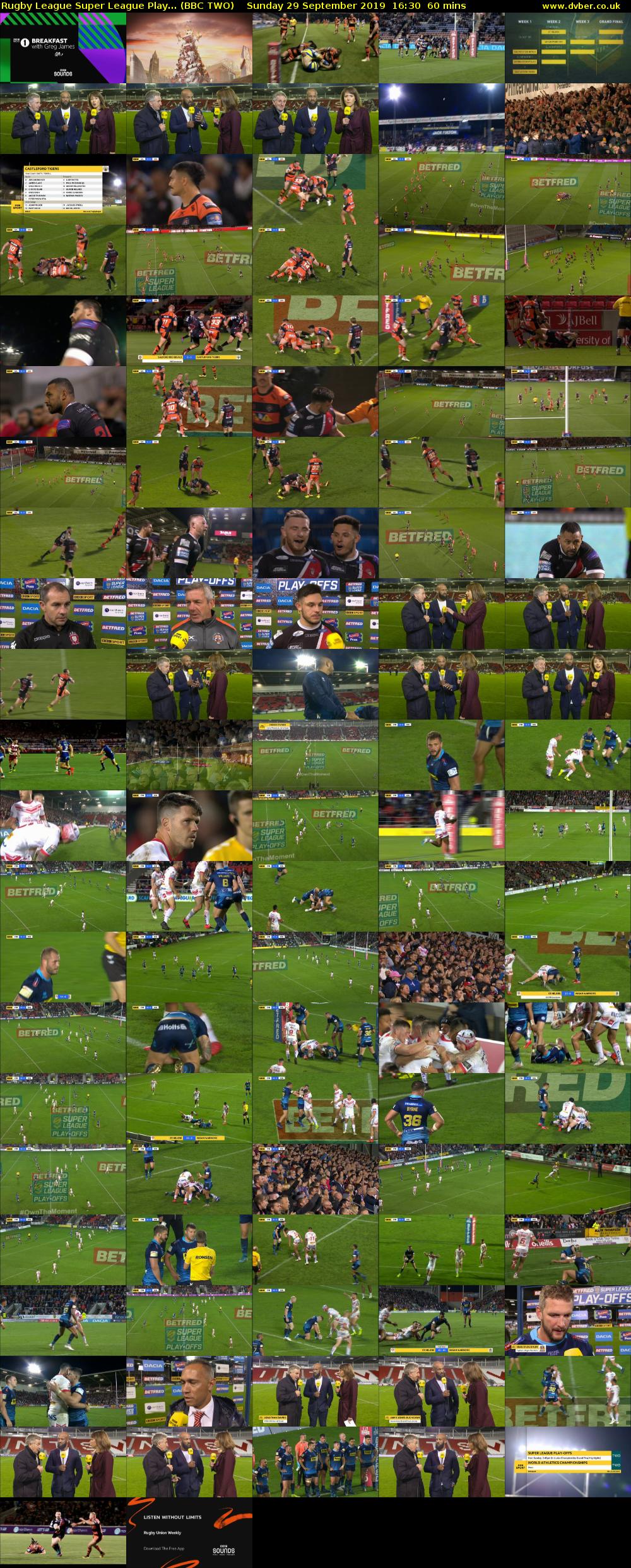 Rugby League Super League Play... (BBC TWO) Sunday 29 September 2019 16:30 - 17:30