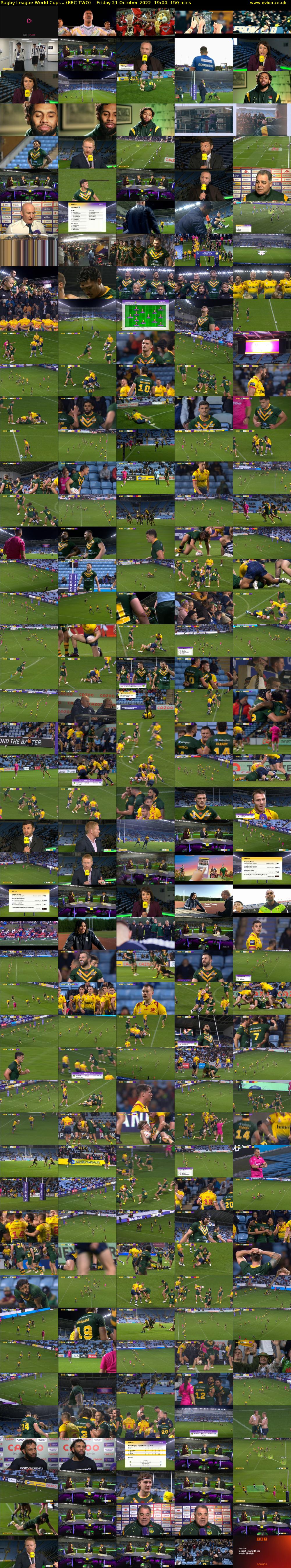 Rugby League World Cup:... (BBC TWO) Friday 21 October 2022 19:00 - 21:30