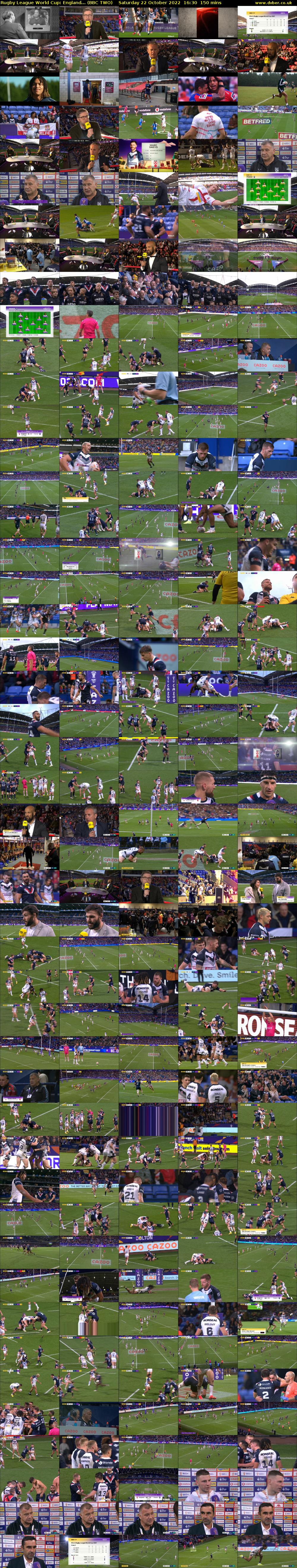 Rugby League World Cup: England... (BBC TWO) Saturday 22 October 2022 16:30 - 19:00