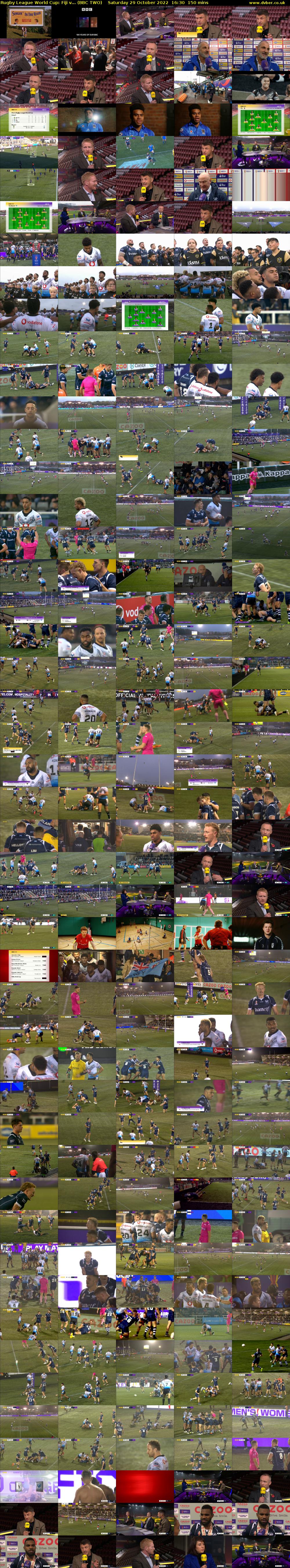 Rugby League World Cup: Fiji v... (BBC TWO) Saturday 29 October 2022 16:30 - 19:00