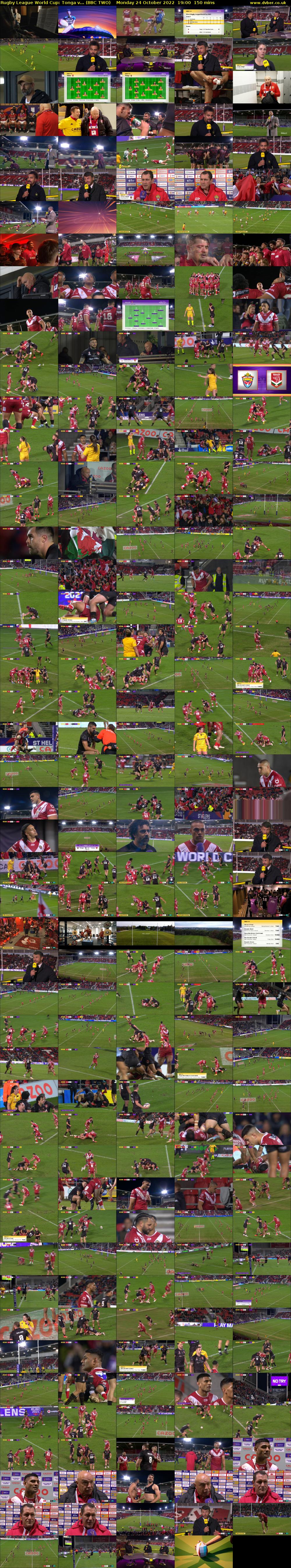 Rugby League World Cup: Tonga v... (BBC TWO) Monday 24 October 2022 19:00 - 21:30