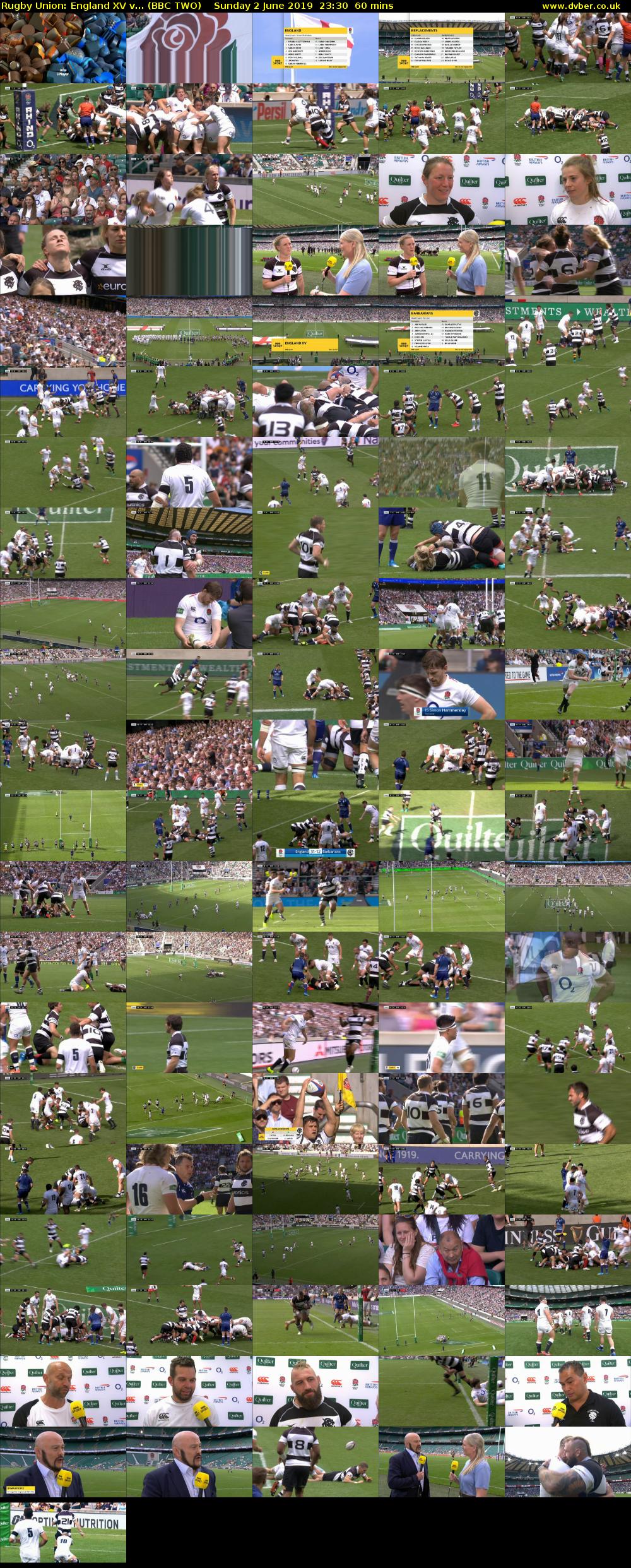 Rugby Union: England XV v... (BBC TWO) Sunday 2 June 2019 23:30 - 00:30