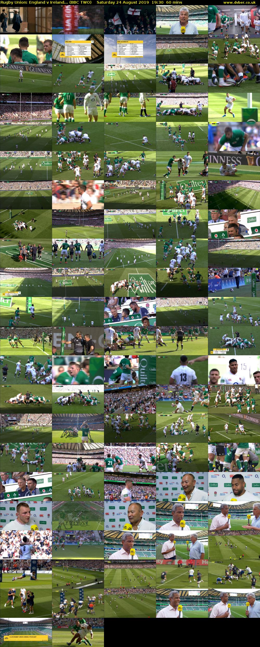 Rugby Union: England v Ireland... (BBC TWO) Saturday 24 August 2019 19:30 - 20:30