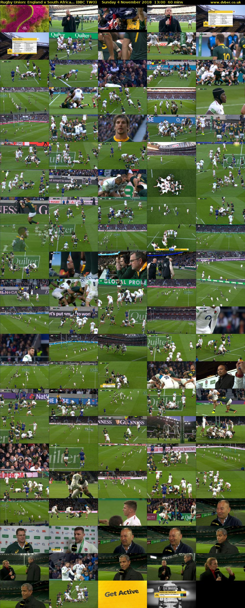 Rugby Union: England v South Africa... (BBC TWO) Sunday 4 November 2018 13:00 - 14:00