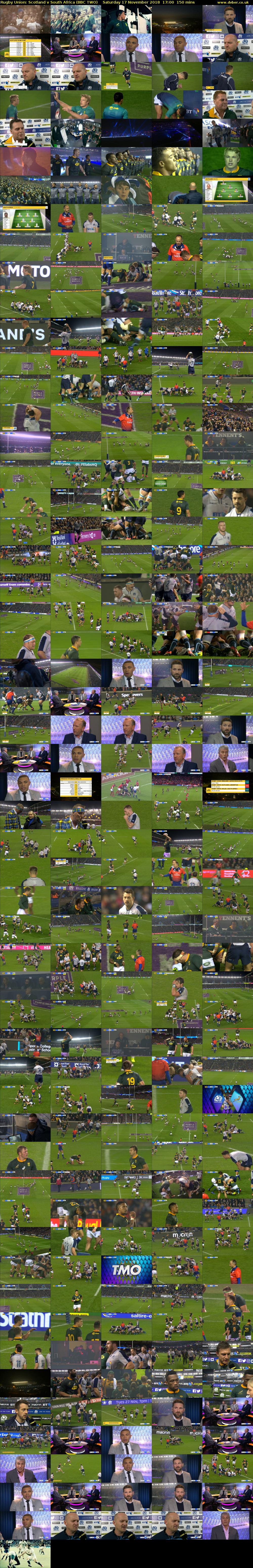 Rugby Union: Scotland v South Africa (BBC TWO) Saturday 17 November 2018 17:00 - 19:30