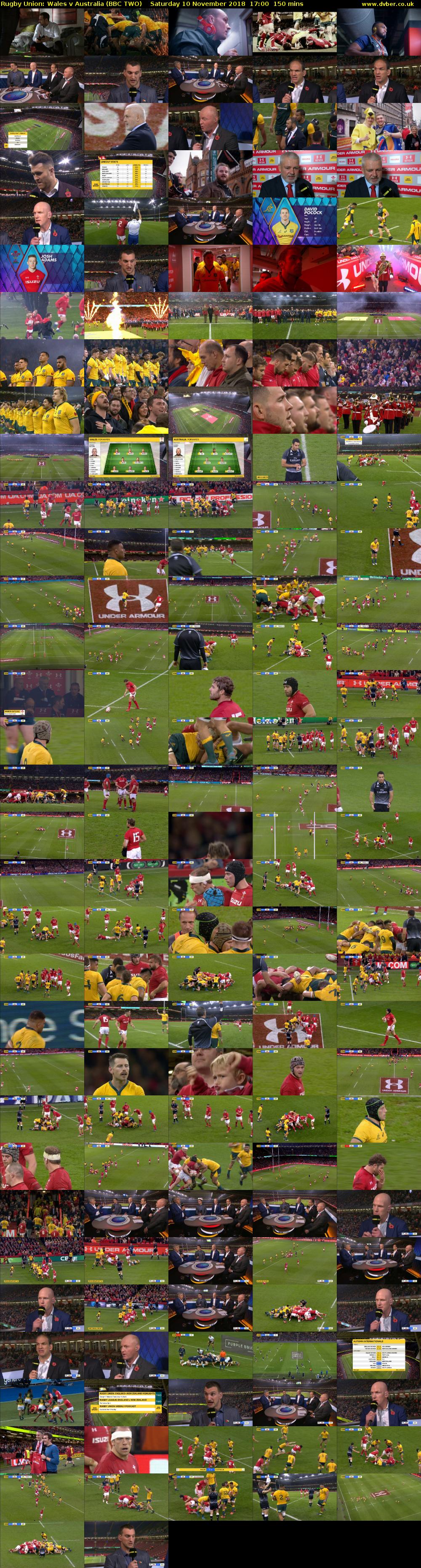 Rugby Union: Wales v Australia (BBC TWO) Saturday 10 November 2018 17:00 - 19:30