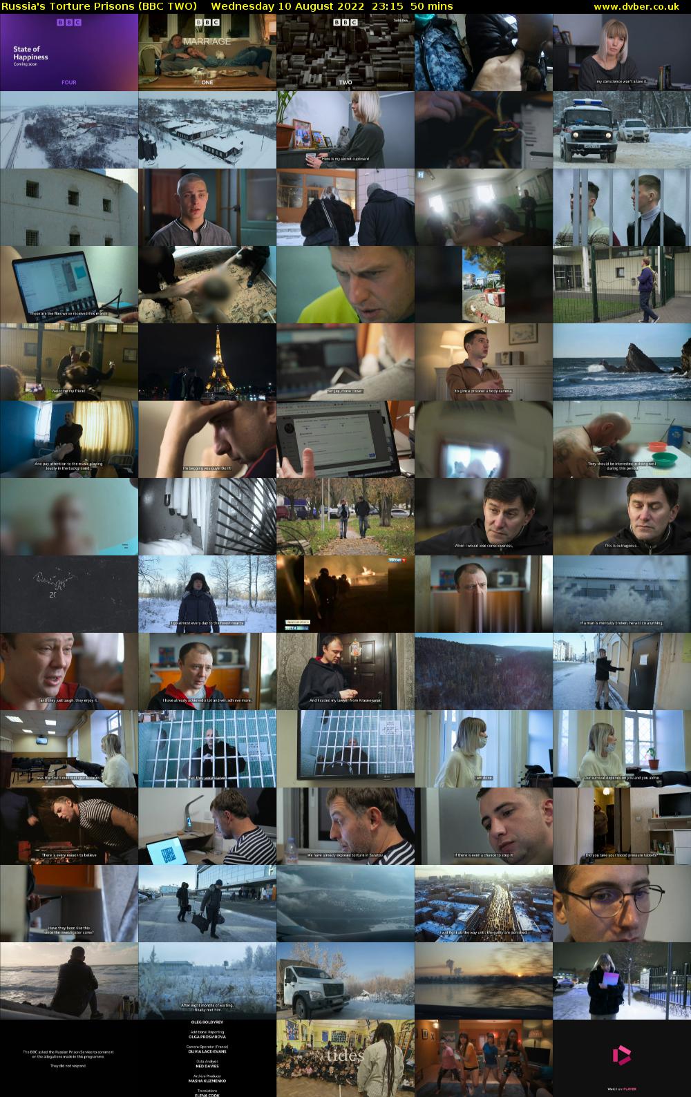 Russia's Torture Prisons (BBC TWO) Wednesday 10 August 2022 23:15 - 00:05