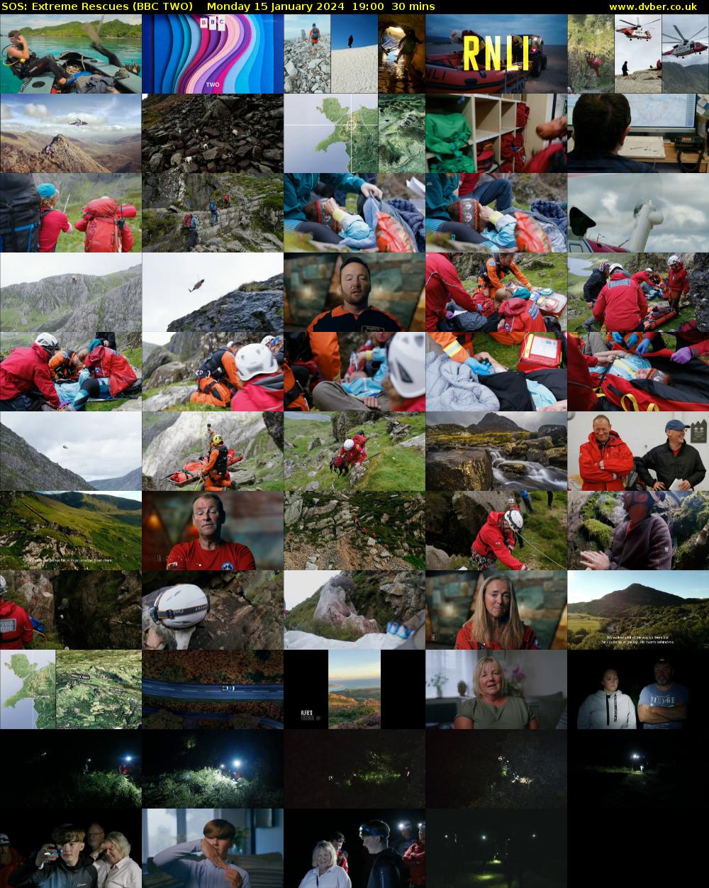 SOS: Extreme Rescues (BBC TWO) Monday 15 January 2024 19:00 - 19:30