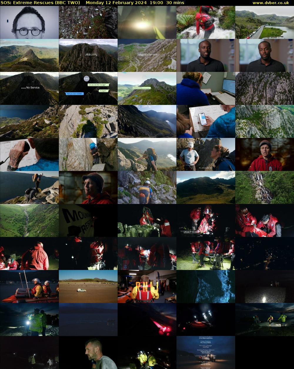 SOS: Extreme Rescues (BBC TWO) Monday 12 February 2024 19:00 - 19:30