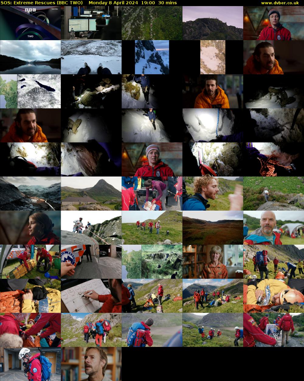 SOS: Extreme Rescues (BBC TWO) Monday 8 April 2024 19:00 - 19:30