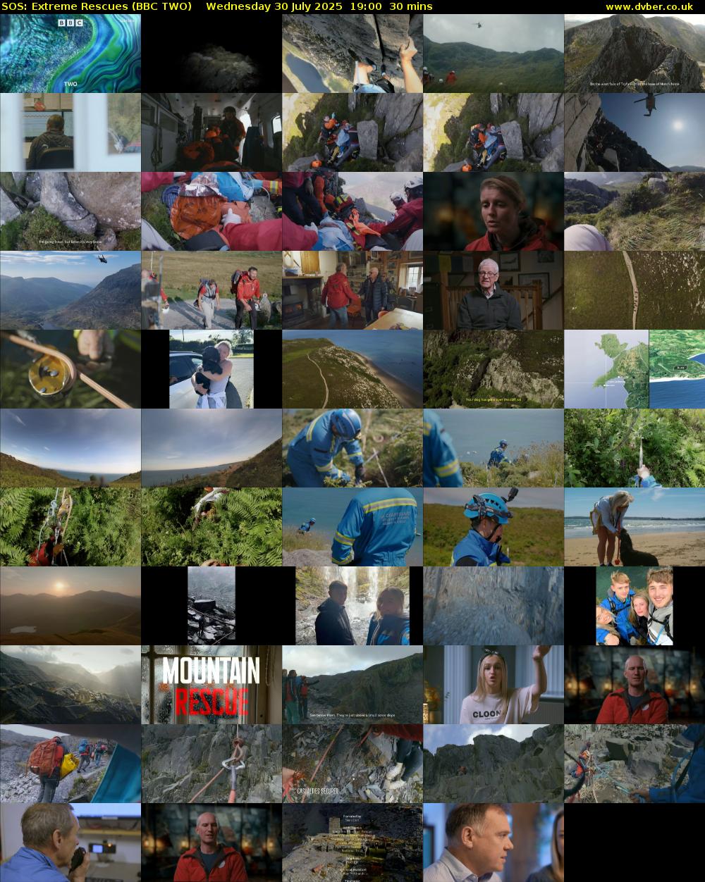 SOS: Extreme Rescues (BBC TWO) Wednesday 30 July 2025 19:00 - 19:30