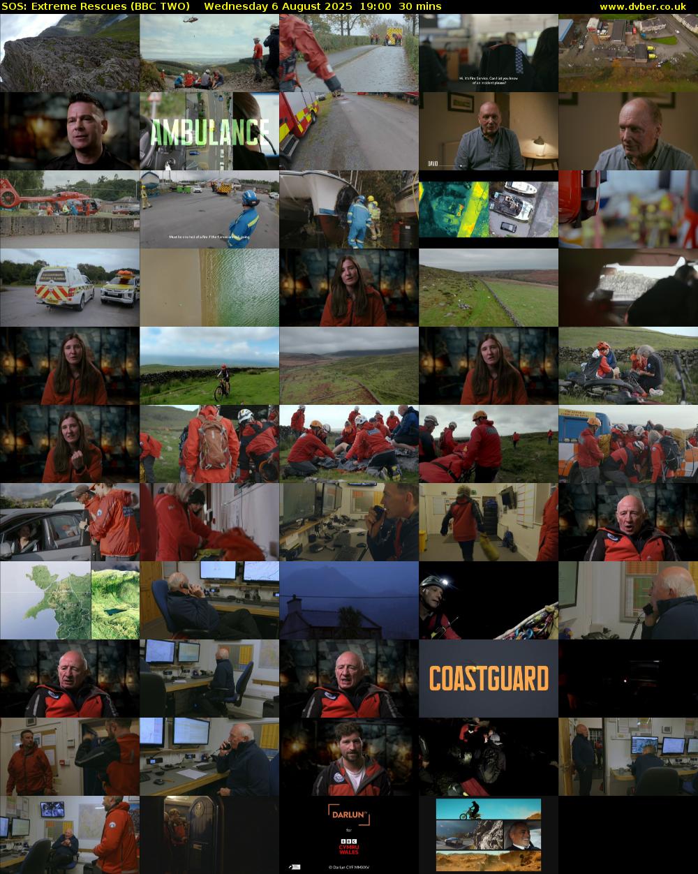 SOS: Extreme Rescues (BBC TWO) Wednesday 6 August 2025 19:00 - 19:30
