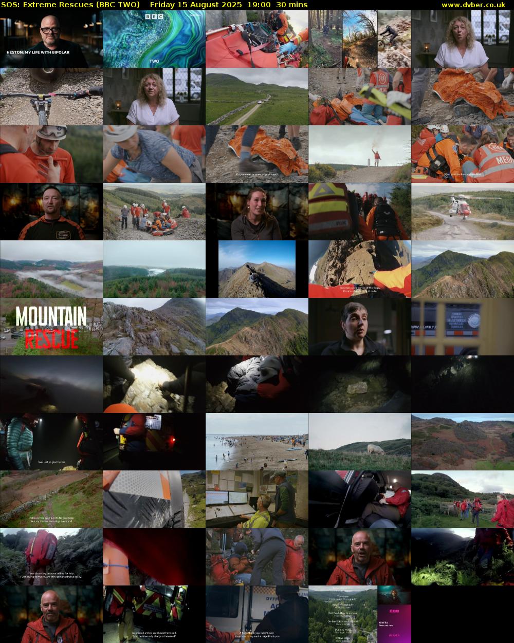 SOS: Extreme Rescues (BBC TWO) Friday 15 August 2025 19:00 - 19:30