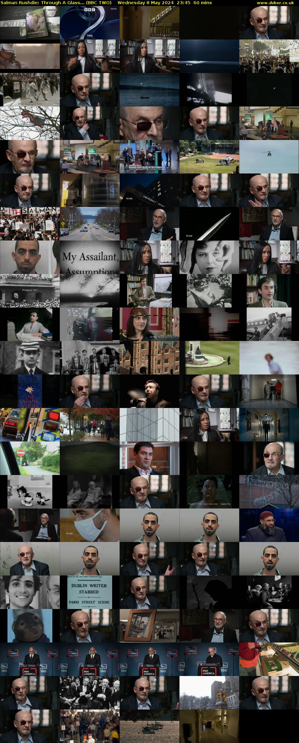 Salman Rushdie: Through a Glass... (BBC TWO) Wednesday 8 May 2024 23:45 - 00:45