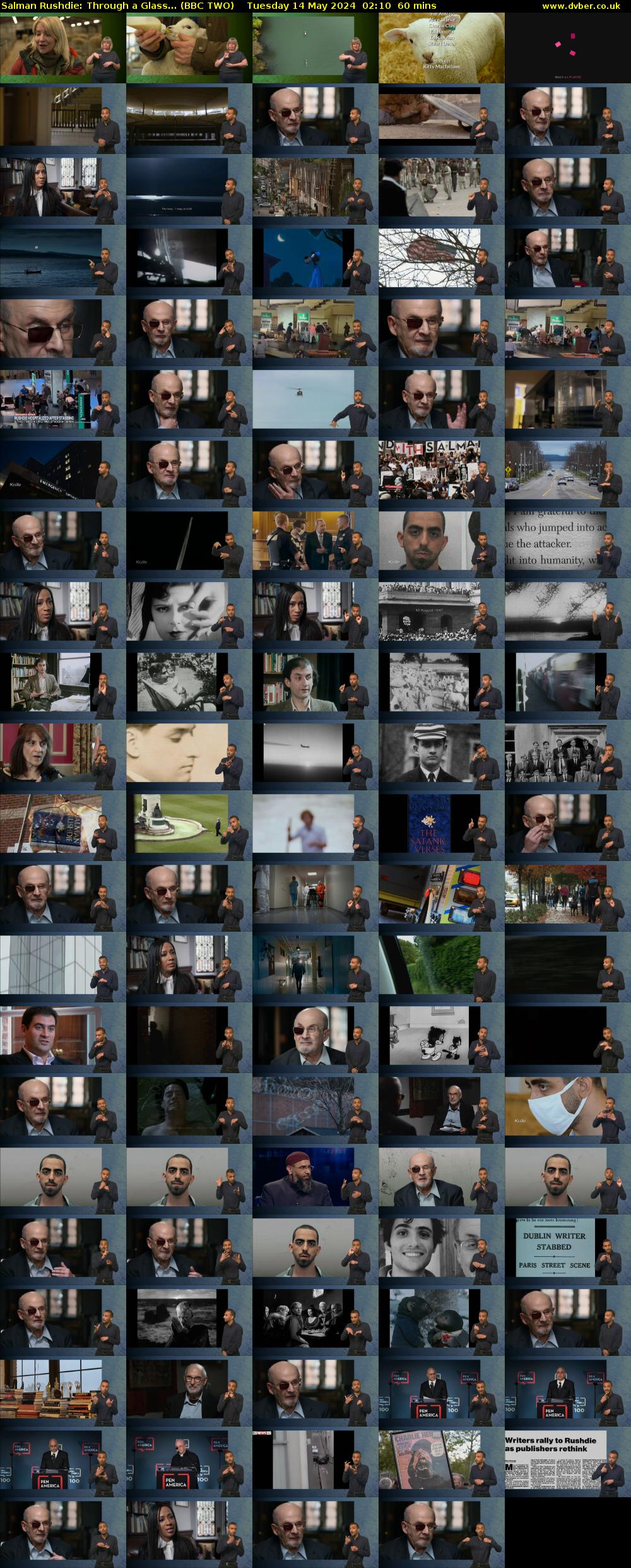 Salman Rushdie: Through a Glass... (BBC TWO) Tuesday 14 May 2024 02:10 - 03:10