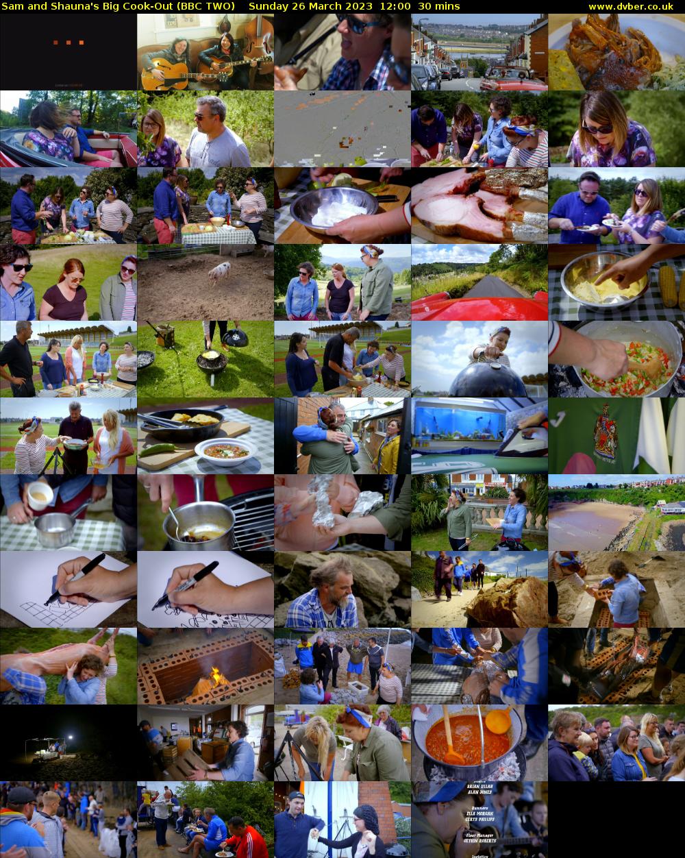 Sam and Shauna's Big Cook-Out (BBC TWO) Sunday 26 March 2023 12:00 - 12:30