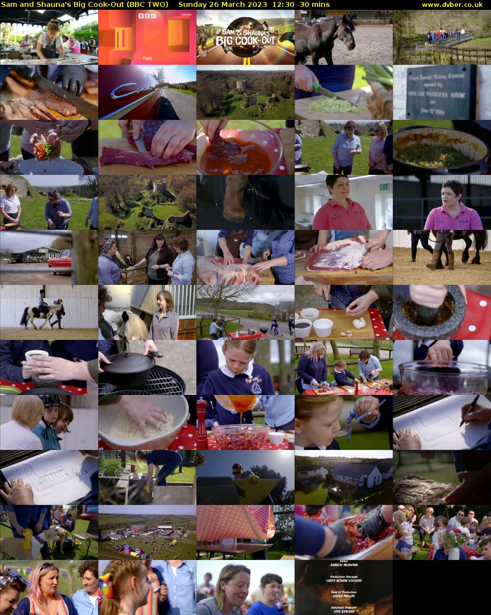 Sam and Shauna's Big Cook-Out (BBC TWO) Sunday 26 March 2023 12:30 - 13:00