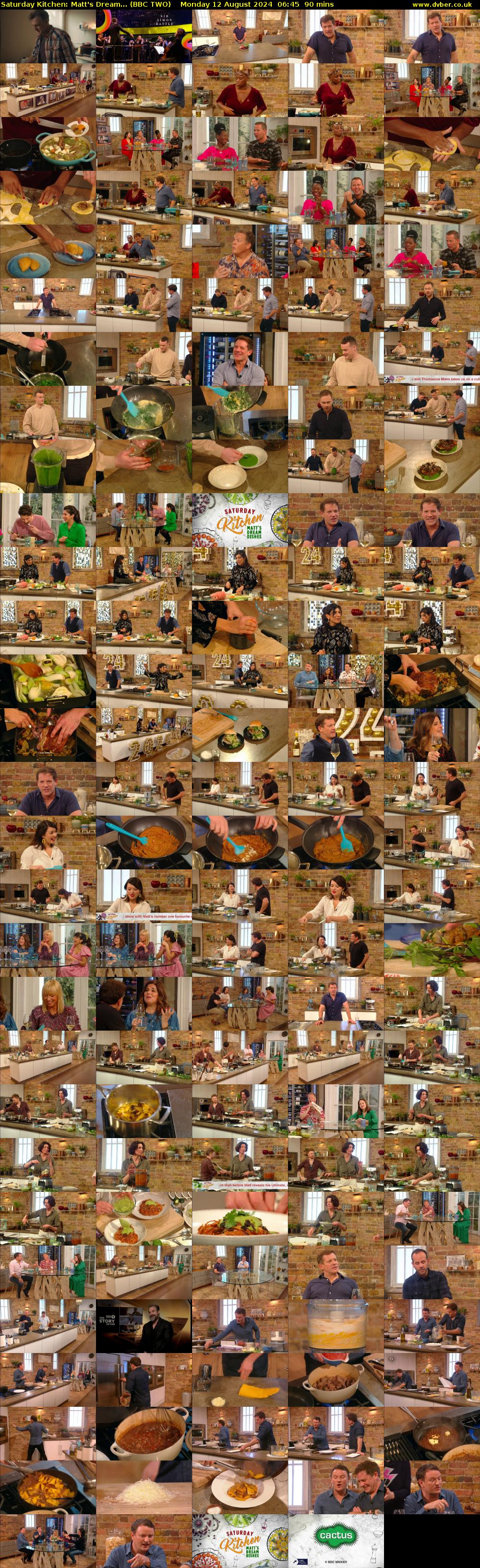 Saturday Kitchen: Matt's Dream... (BBC TWO) Monday 12 August 2024 06:45 - 08:15